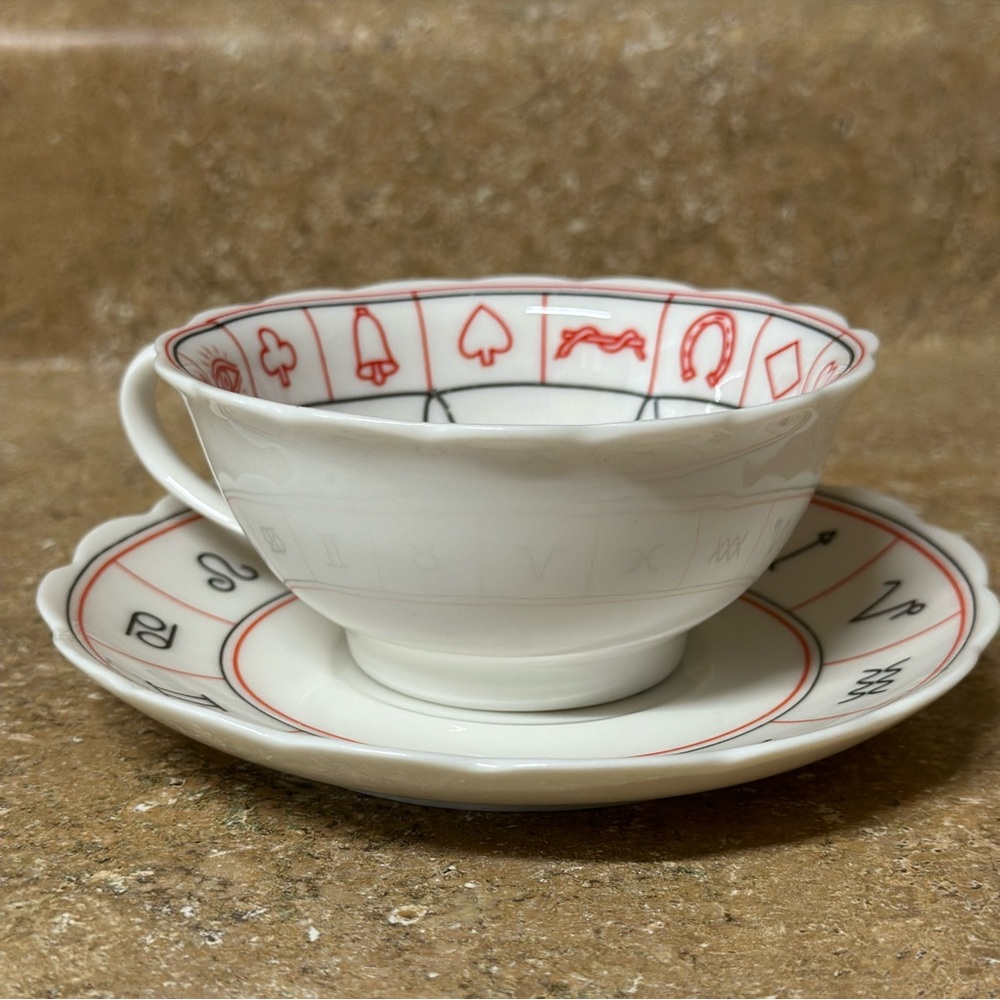 Vintage tea leaf reading tea cup